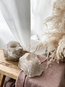 Smoky Quartz Candle holder